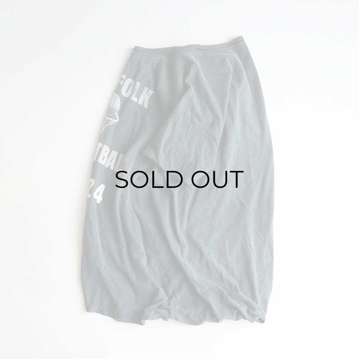 画像2: 70's Sport-T by STEDMAN COTTON PRINT S/S W-FACE TEE "NORFOLK BASKETBALL" 【X-Large 程度】 (2)