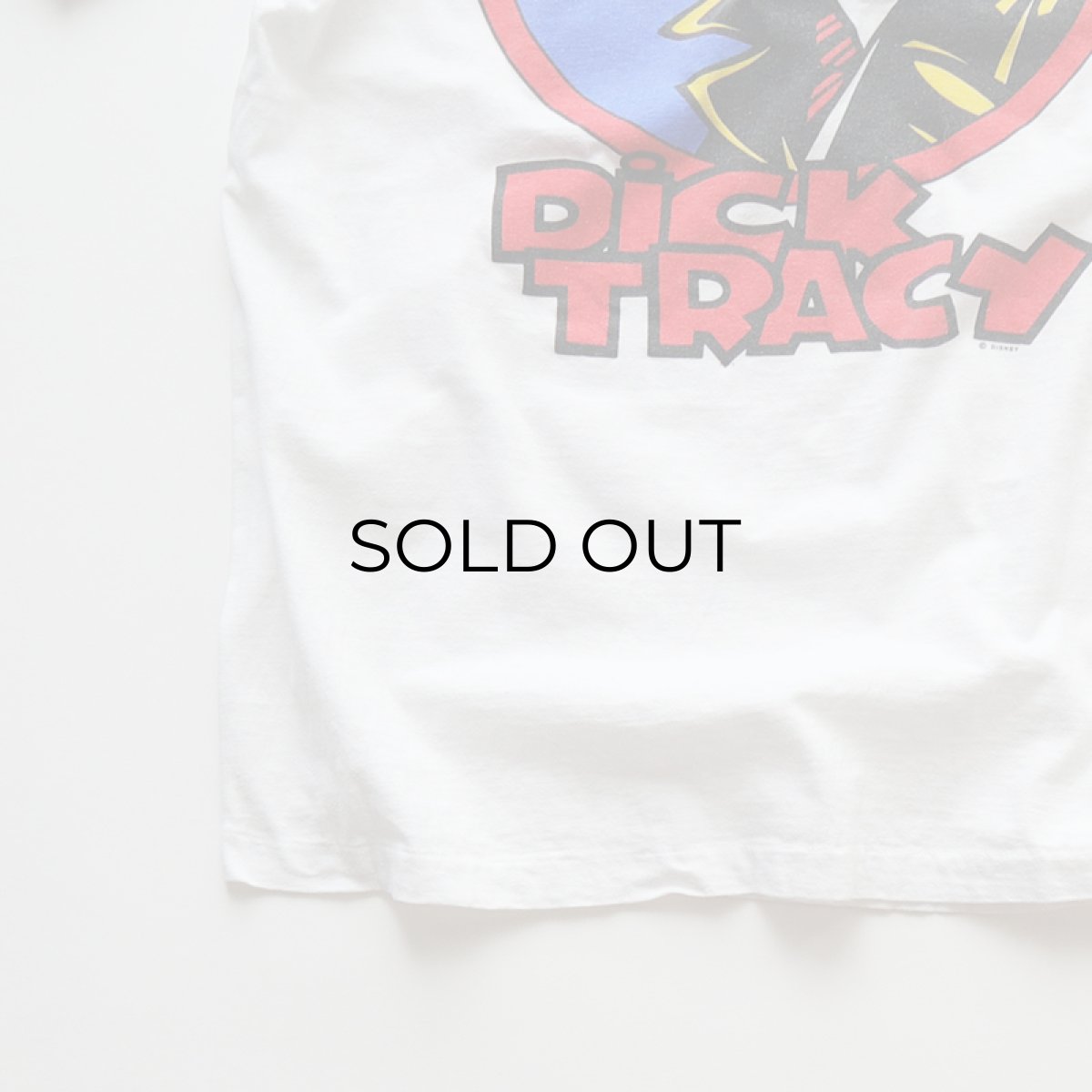 画像4: 90's UNKNOWN BRAND COTTON PRINT S/S MOVIE TEE "DICK TRACY" "MADE IN USA" (4)