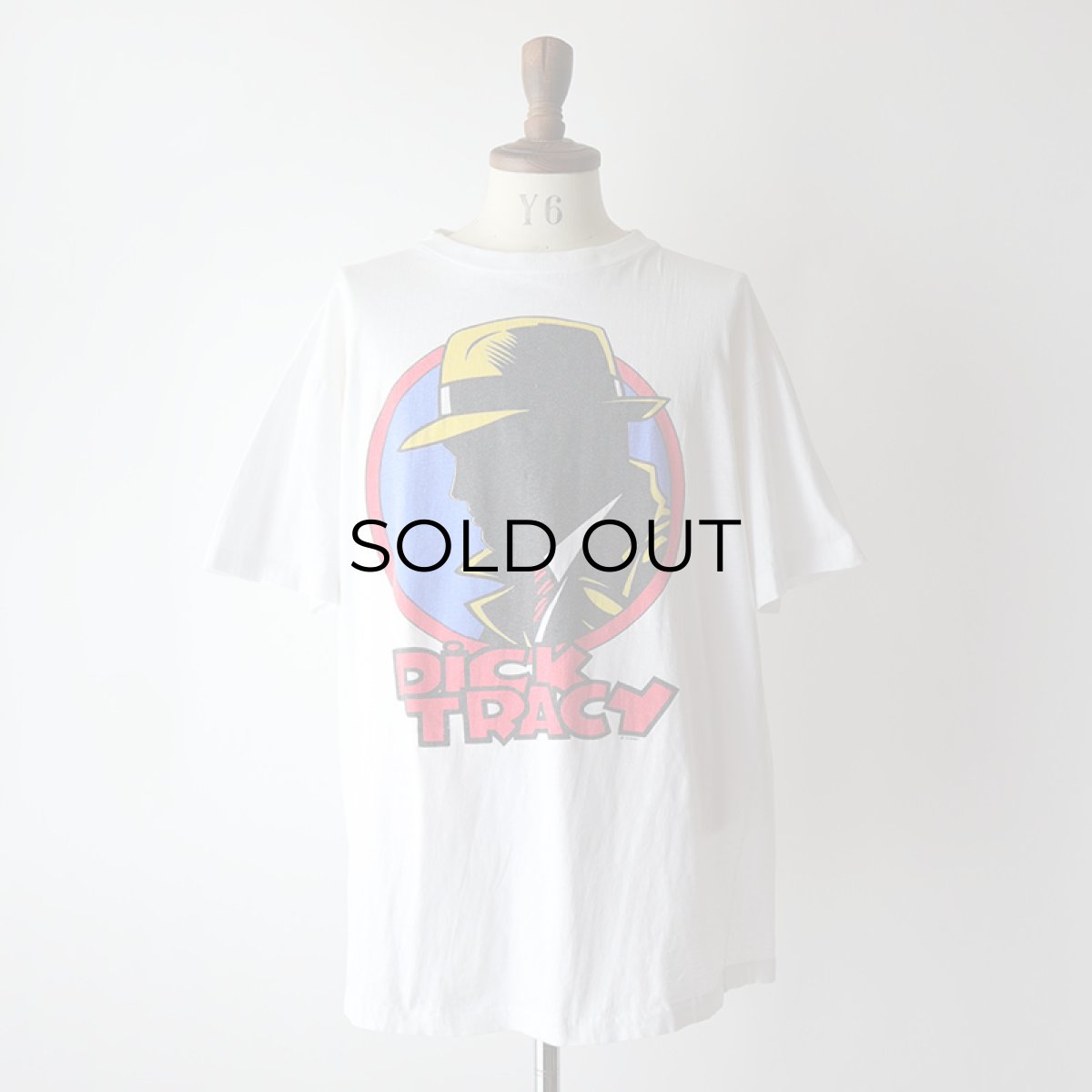 画像8: 90's UNKNOWN BRAND COTTON PRINT S/S MOVIE TEE "DICK TRACY" "MADE IN USA" (8)