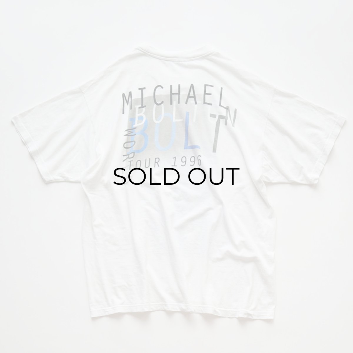 画像2: 90's UNKNOWN BRAND COTTON W-PRINT S/S ARTIST TEE "MICHAEL BOLTON WORLD TOUR 1996" (2)
