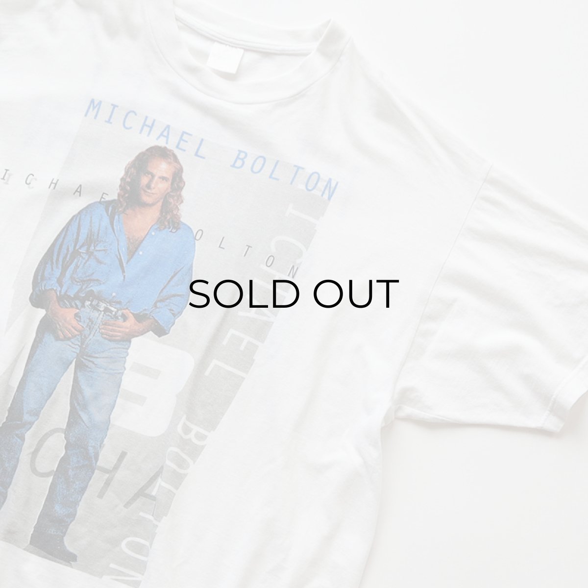 画像3: 90's UNKNOWN BRAND COTTON W-PRINT S/S ARTIST TEE "MICHAEL BOLTON WORLD TOUR 1996" (3)