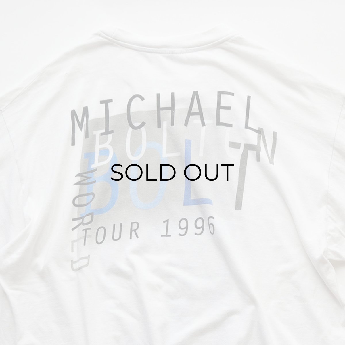画像5: 90's UNKNOWN BRAND COTTON W-PRINT S/S ARTIST TEE "MICHAEL BOLTON WORLD TOUR 1996" (5)