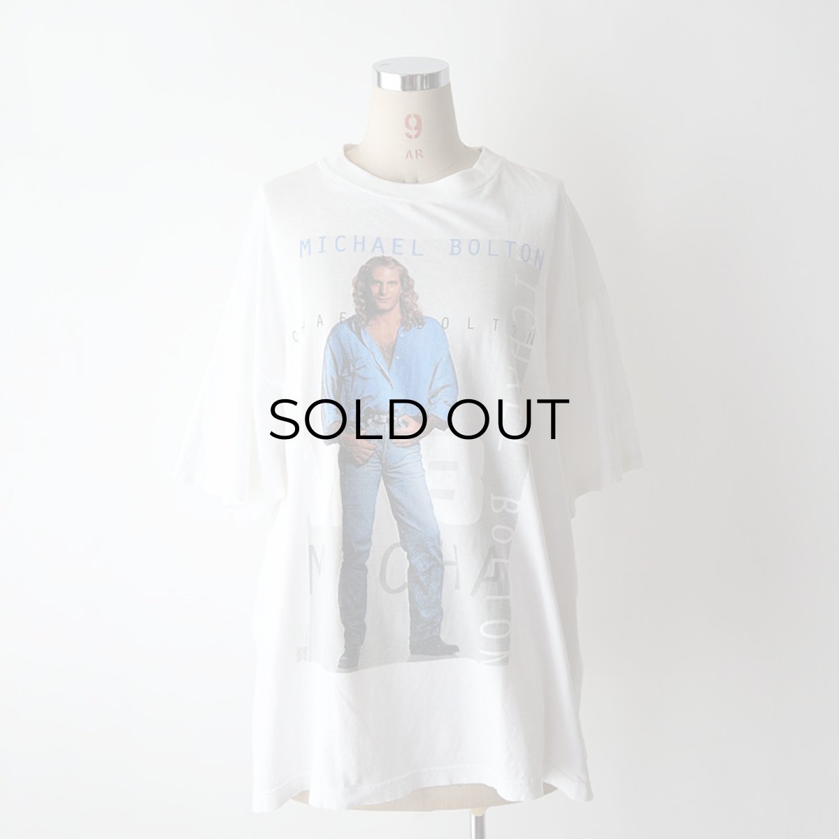 画像13: 90's UNKNOWN BRAND COTTON W-PRINT S/S ARTIST TEE "MICHAEL BOLTON WORLD TOUR 1996" (13)