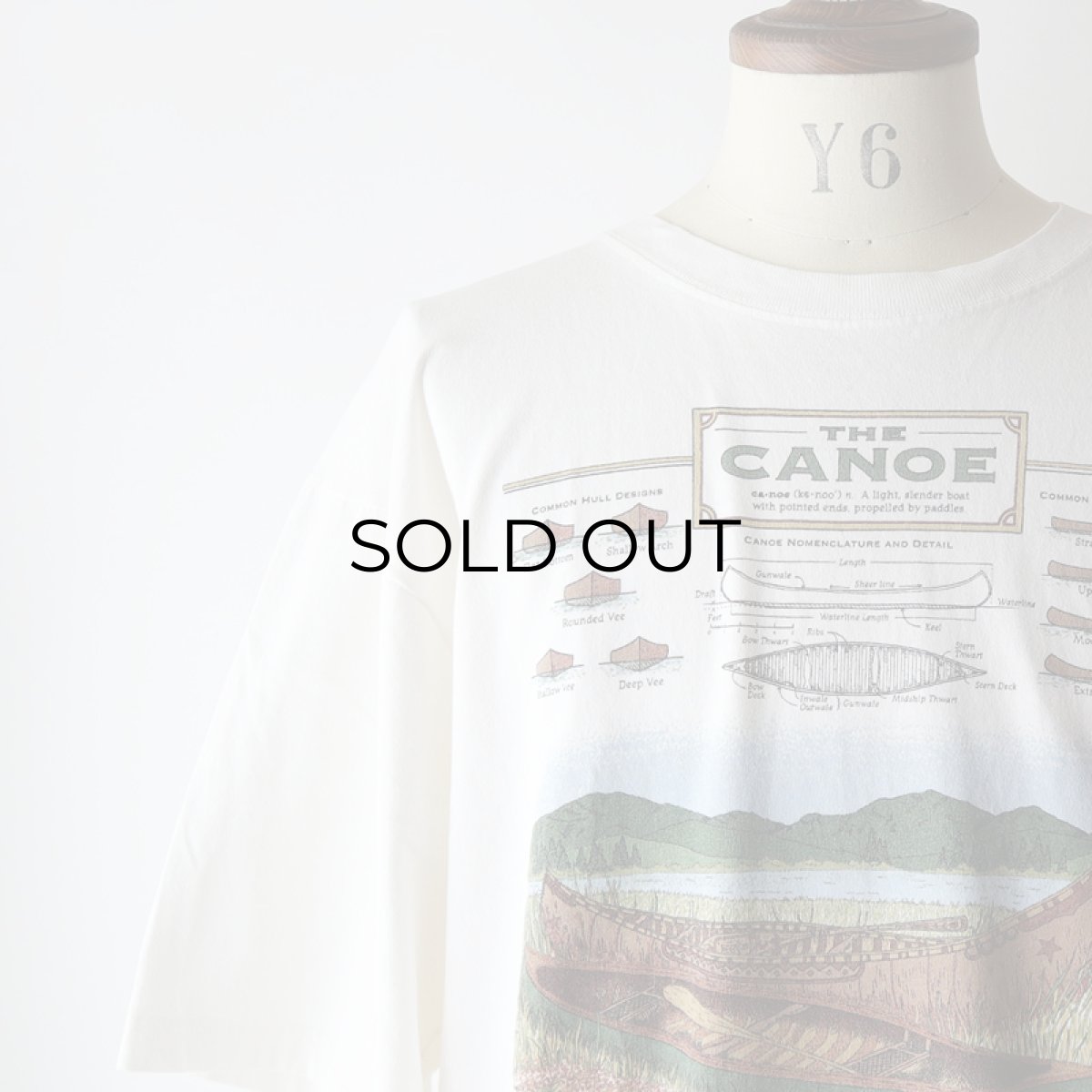 画像8: 90's HARBORSIDE GRAPHICS COTTON PRINT S/S TEE "THE CANOE" "MADE IN USA" (8)