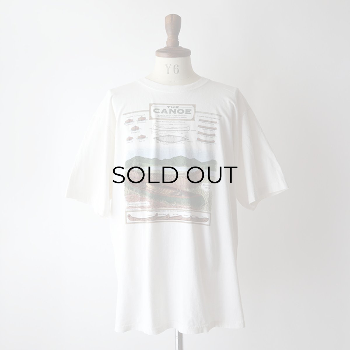 画像9: 90's HARBORSIDE GRAPHICS COTTON PRINT S/S TEE "THE CANOE" "MADE IN USA" (9)