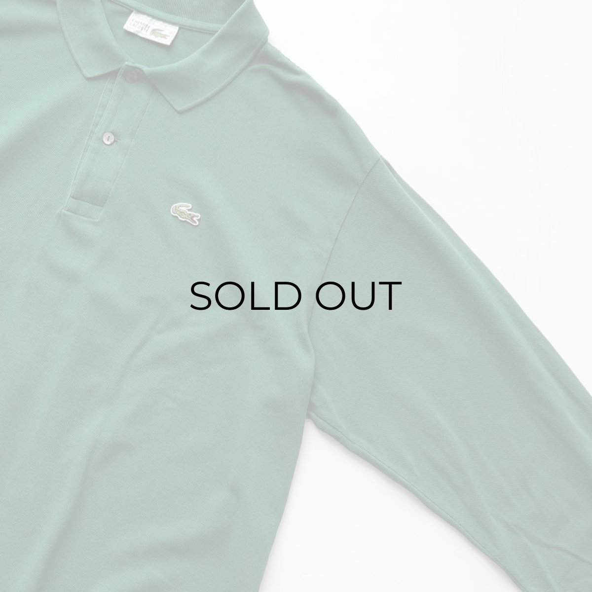 画像3: 〜80's LACOSTE COTTON MOSS STITCH L/S POLO SHIRT "MADE IN FRANCE" (3)