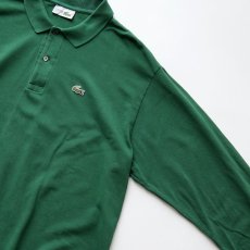 画像3: 〜80's LACOSTE COTTON MOSS STITCH L/S POLO SHIRT "MADE IN FRANCE" (3)