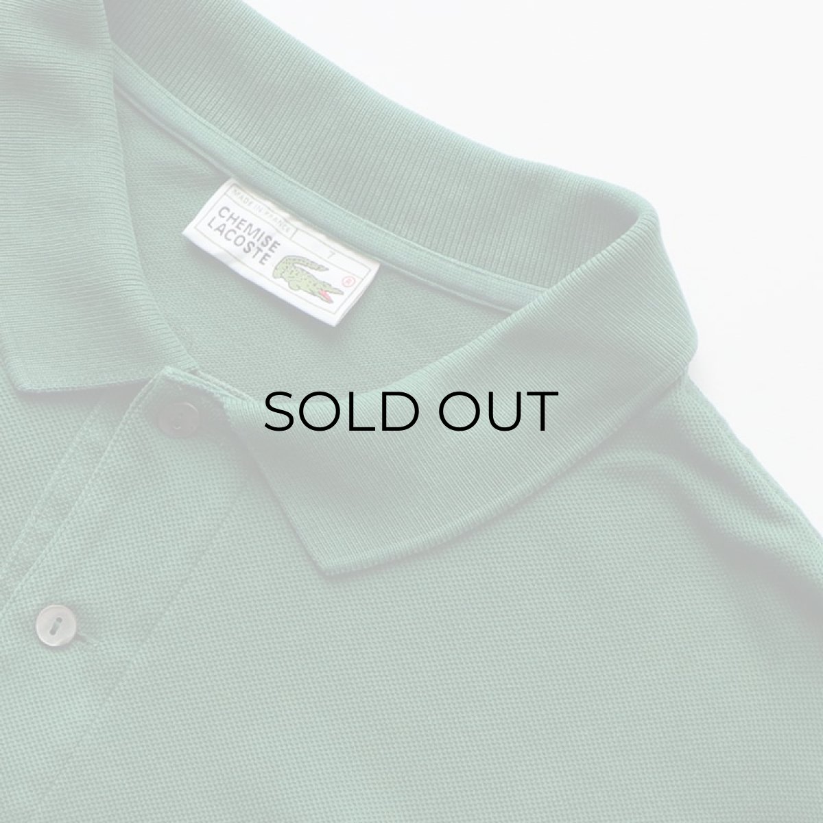 画像5: 〜80's LACOSTE COTTON MOSS STITCH L/S POLO SHIRT "MADE IN FRANCE" (5)