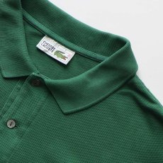 画像5: 〜80's LACOSTE COTTON MOSS STITCH L/S POLO SHIRT "MADE IN FRANCE" (5)