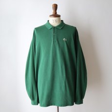 画像8: 〜80's LACOSTE COTTON MOSS STITCH L/S POLO SHIRT "MADE IN FRANCE" (8)