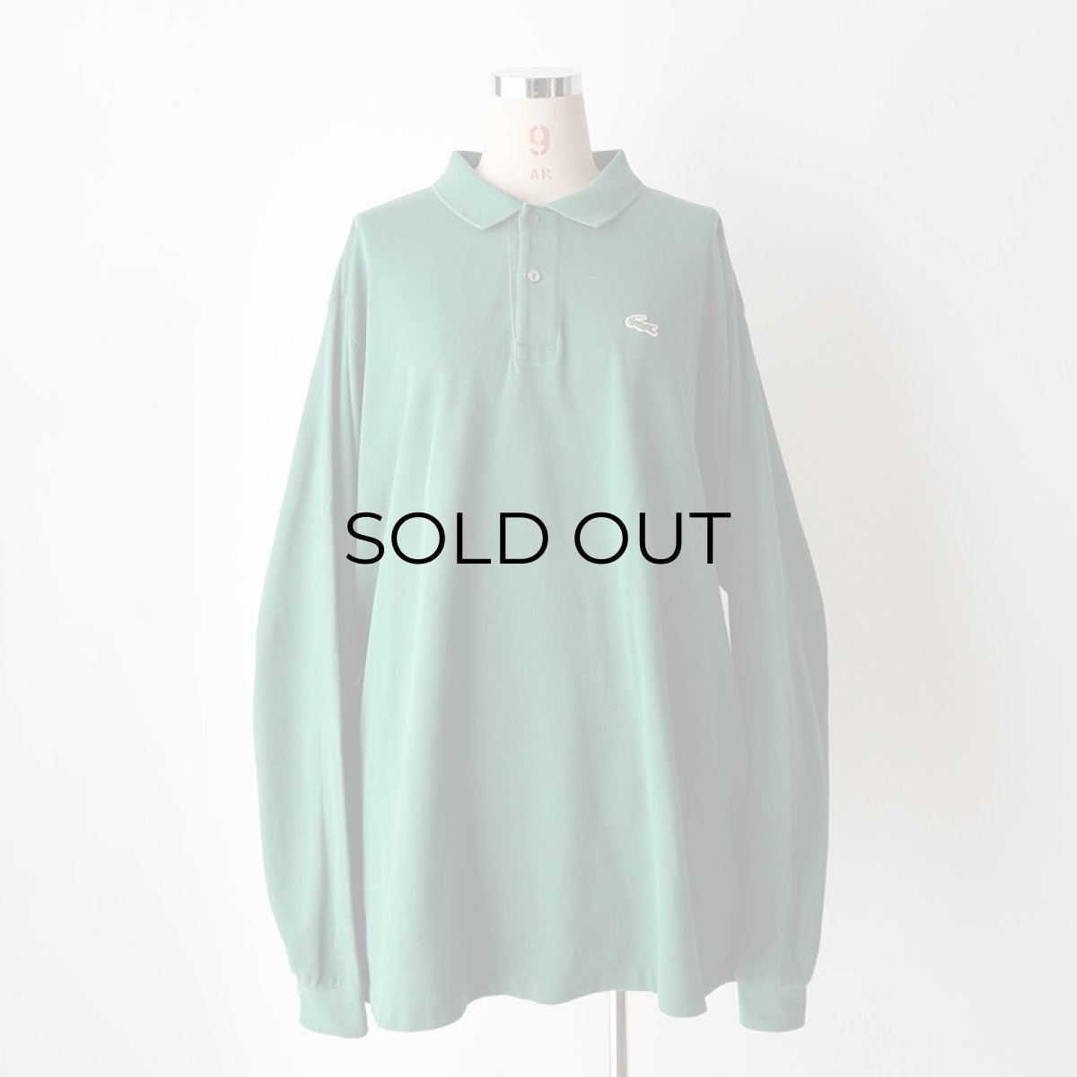 画像11: 〜80's LACOSTE COTTON MOSS STITCH L/S POLO SHIRT "MADE IN FRANCE" (11)