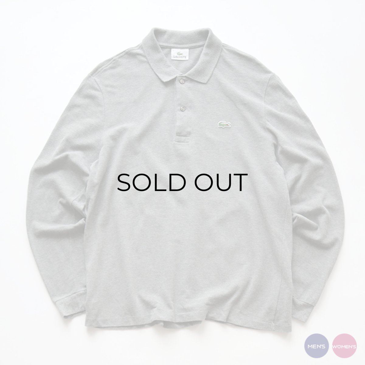 画像1: LACOSTE COTTON MOSS STITCH L/S POLO SHIRT (1)
