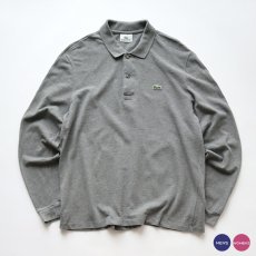 画像1: LACOSTE COTTON MOSS STITCH L/S POLO SHIRT (1)