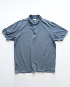 画像1: 〜00's LACOSTE COTTON MOSS STITCH S/S POLO SHIRT (1)