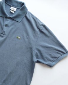 画像3: 〜00's LACOSTE COTTON MOSS STITCH S/S POLO SHIRT (3)