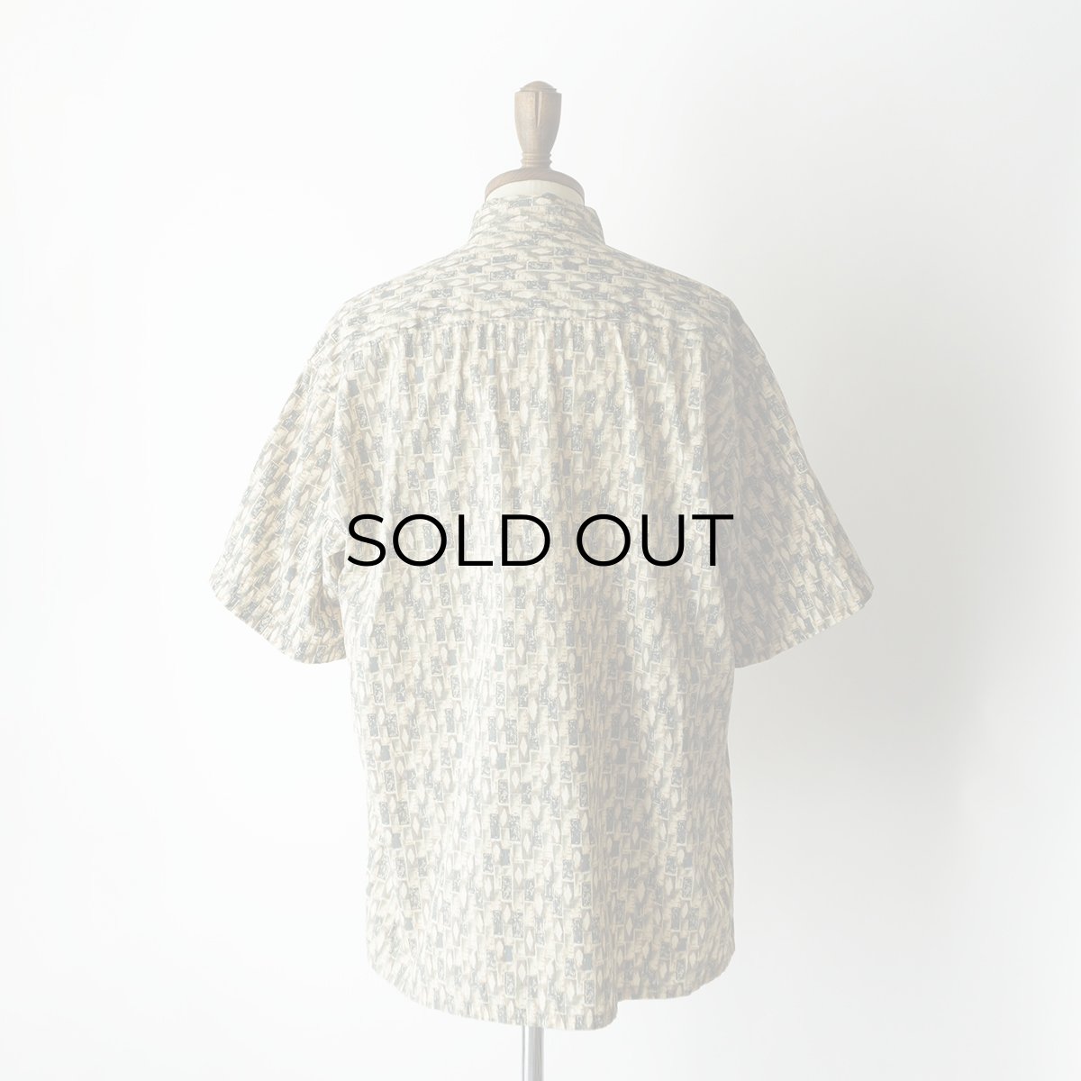 画像3: 90's CAMPIA COTTON ALL OVER PATTERN S/S BOX SHIRT (3)