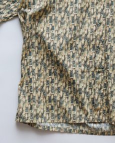 画像4: 90's CAMPIA COTTON ALL OVER PATTERN S/S BOX SHIRT (4)