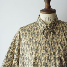 画像4: 90's CAMPIA COTTON ALL OVER PATTERN S/S BOX SHIRT (4)
