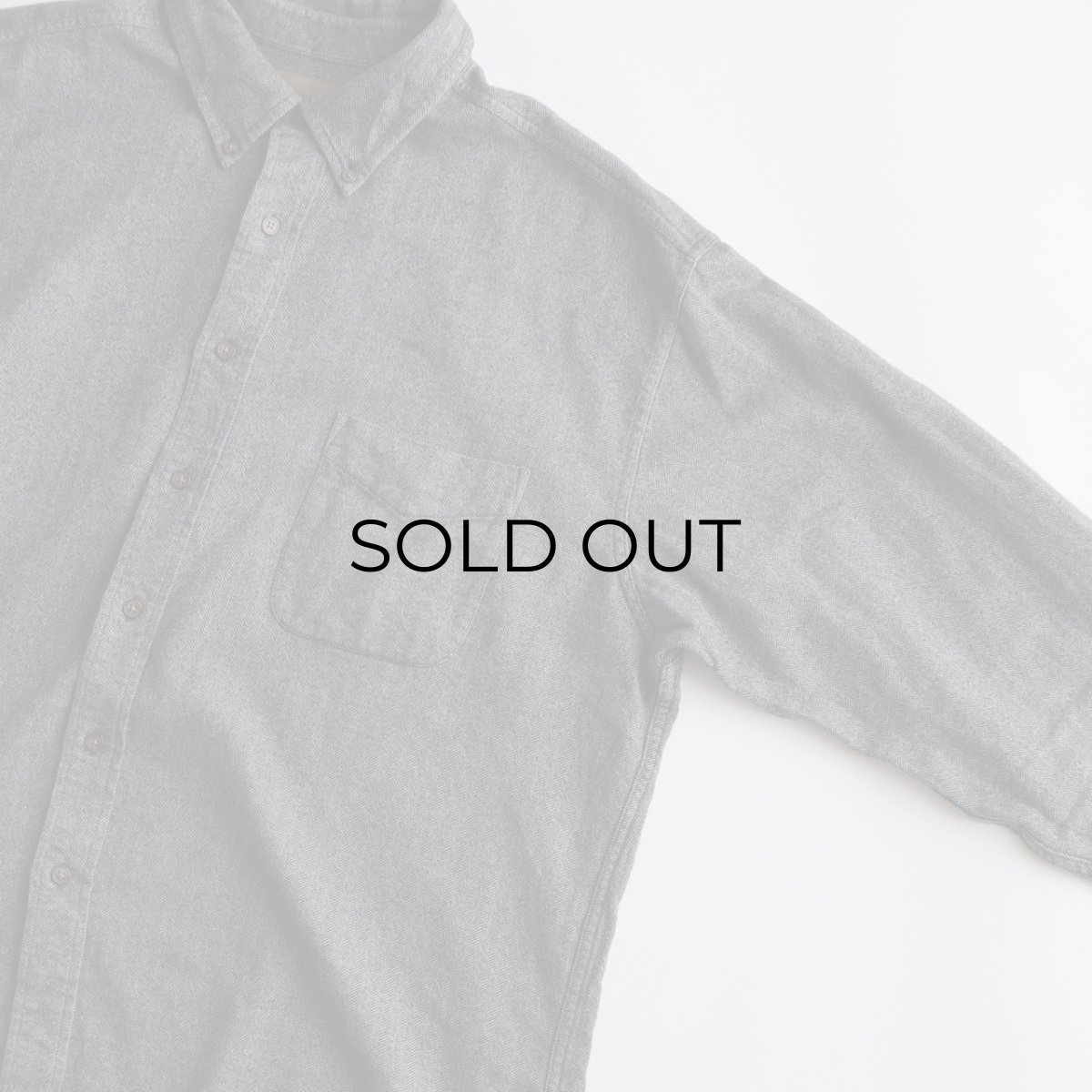 画像3: 90's ST. JOHN'S BAY COTTON HERRINGBONE FLANNEL B/D SHIRT (3)