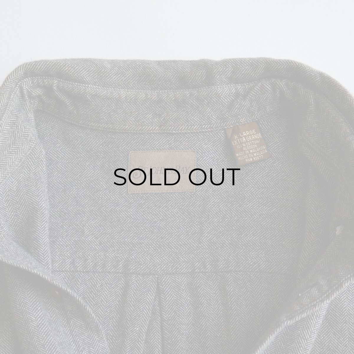 画像6: 90's ST. JOHN'S BAY COTTON HERRINGBONE FLANNEL B/D SHIRT (6)