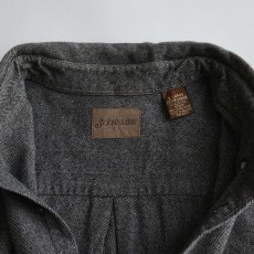 画像6: 90's ST. JOHN'S BAY COTTON HERRINGBONE FLANNEL B/D SHIRT (6)