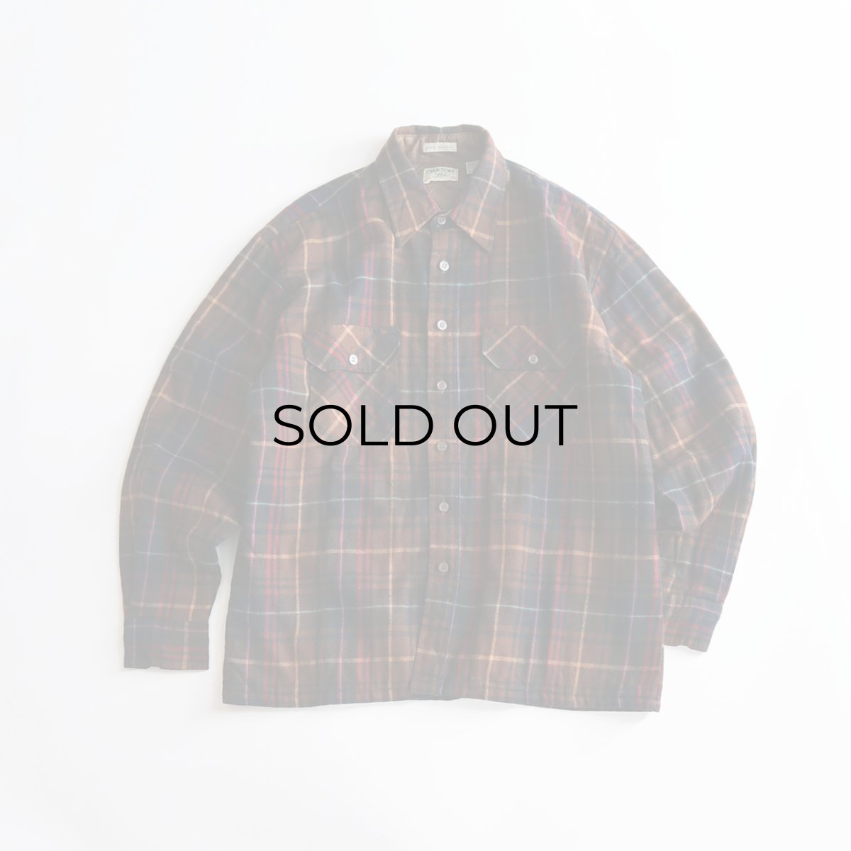 画像1: 〜80's OAKTON ACRYLIC CHECK QUILTED LINING BOX SHIRT (1)