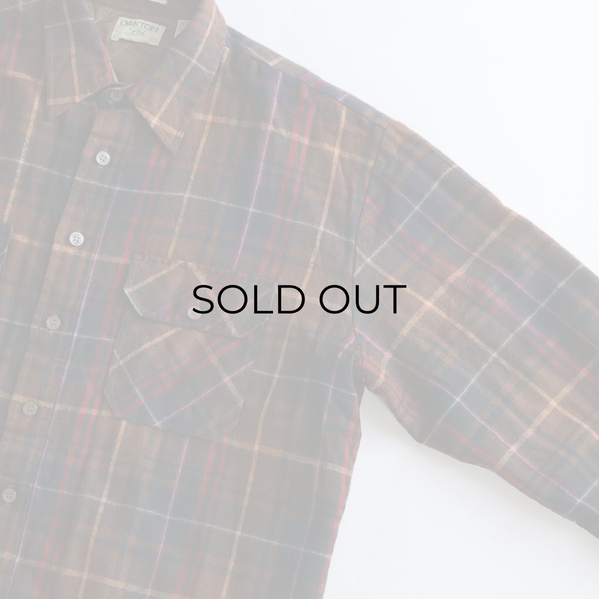 画像4: 〜80's OAKTON ACRYLIC CHECK QUILTED LINING BOX SHIRT (4)