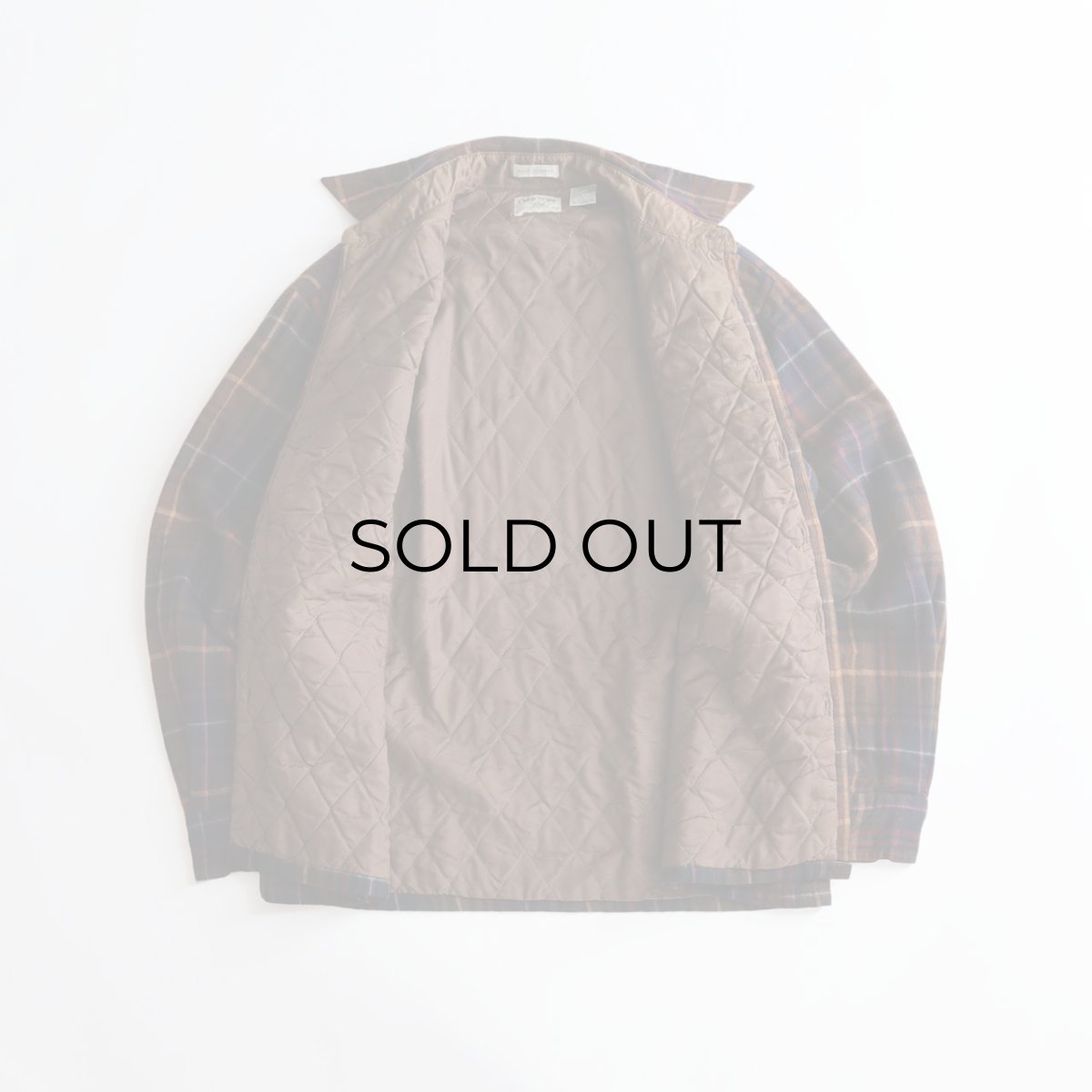 画像2: 〜80's OAKTON ACRYLIC CHECK QUILTED LINING BOX SHIRT (2)
