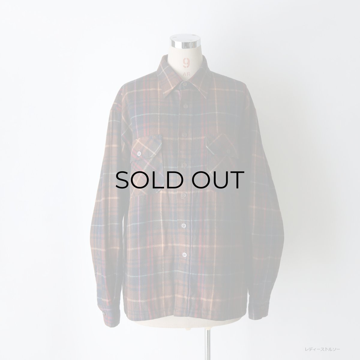 画像13: 〜80's OAKTON ACRYLIC CHECK QUILTED LINING BOX SHIRT (13)