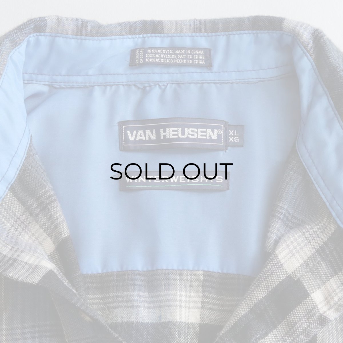 画像7: 80's VAN HEUSEN ACRYLIC CHECK BOX SHIRT (7)