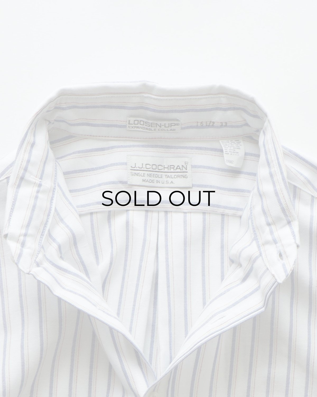 画像5: 〜90's J.J. COCHRAN OXFORD STRIPE B/D SHIRT "MADE IN USA" (5)