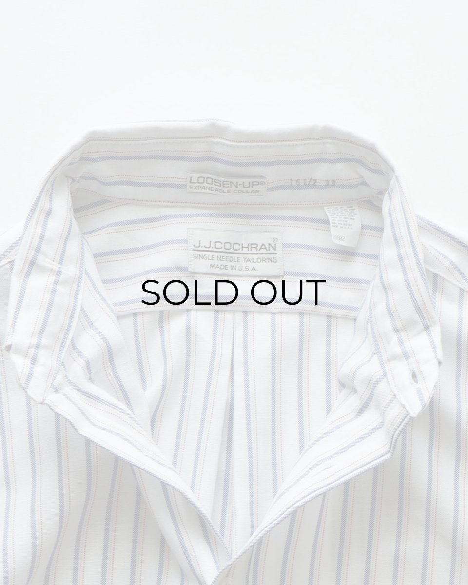 画像5: 〜90's J.J. COCHRAN OXFORD STRIPE B/D SHIRT "MADE IN USA" (5)
