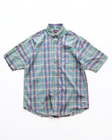 画像1: 80's Cambridge Classics COTTON MADRAS CHECK S/S B/D SHIRT (1)