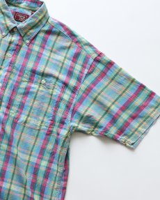 画像3: 80's Cambridge Classics COTTON MADRAS CHECK S/S B/D SHIRT (3)