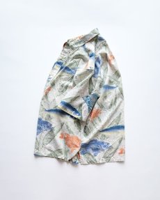 画像2: 〜90's Marshall Madruga COLLECTION by REYN SPOONER COTTON ALL OVER PATTERN S/S B/D PULLOVER HAWAIIAN SHIRT (2)