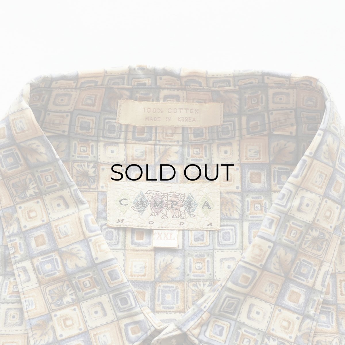 画像9: 90's CAMPIA COTTON ALL OVER PATTERN S/S BOX SHIRT (9)