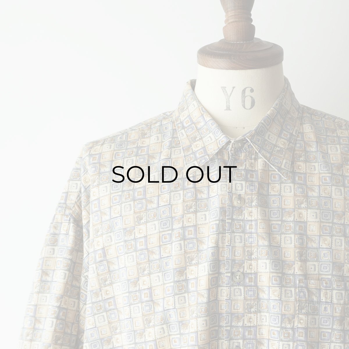 画像4: 90's CAMPIA COTTON ALL OVER PATTERN S/S BOX SHIRT (4)