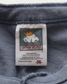 画像6: 00's COTTON DELUXE by ANVIL COTTON EMBROIDERED S/S HENLEY NECK TEE "L.W.S" (6)