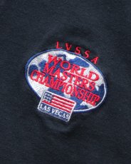 画像5: 00's COTTON DELUXE by ANVIL COTTON EMBROIDERED S/S HENLEY NECK TEE "WORLD MASTERS CHAMPIONSHIP" (5)