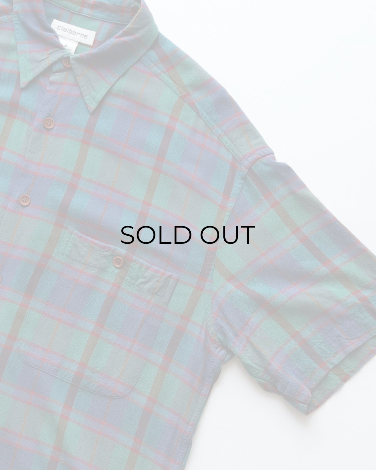 画像3: 〜00's claiborne RAYON CHECK S/S REGULAR COLLAR SHIRT (3)