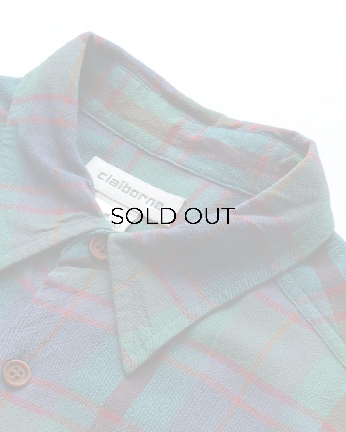 画像6: 〜00's claiborne RAYON CHECK S/S REGULAR COLLAR SHIRT (6)