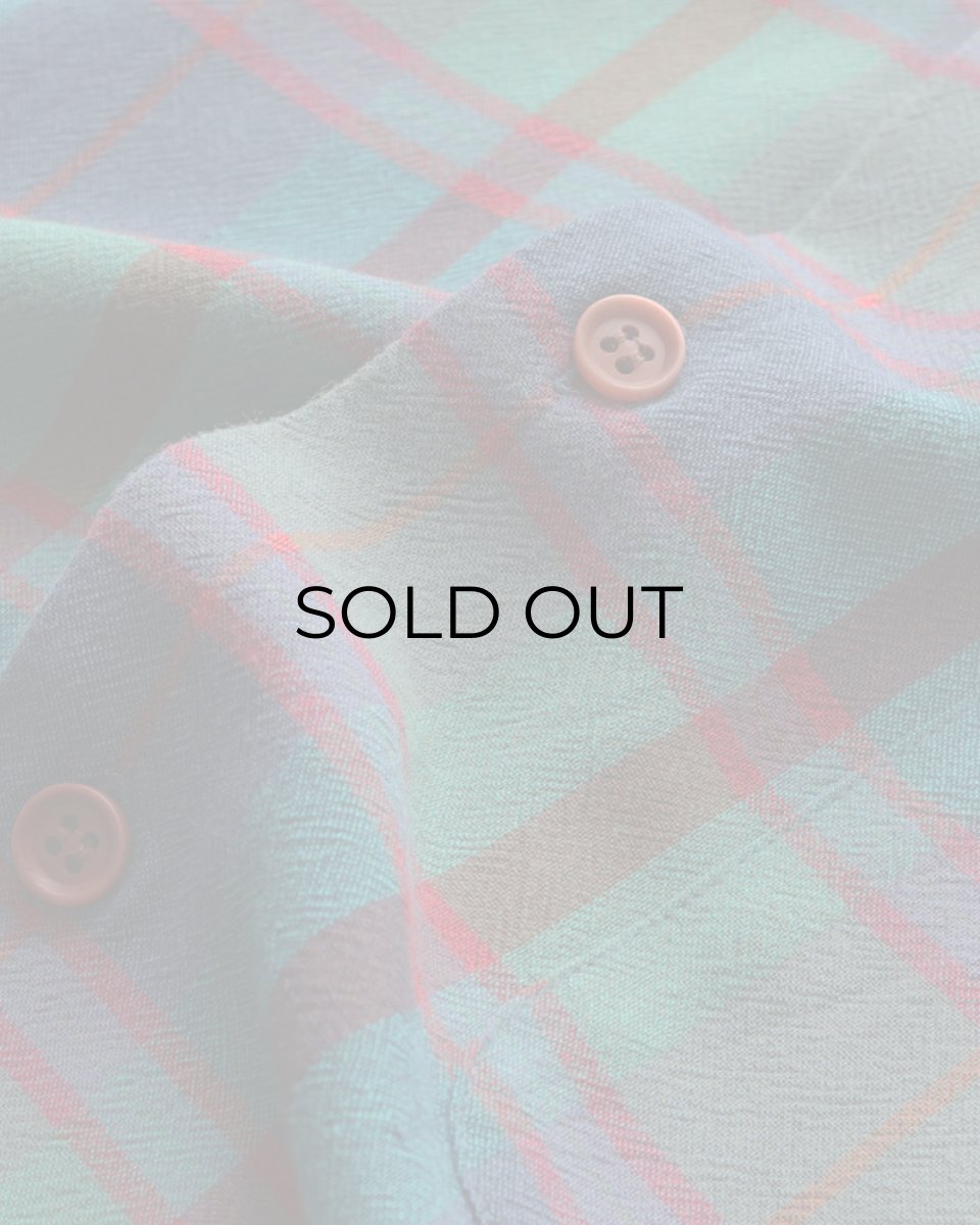 画像7: 〜00's claiborne RAYON CHECK S/S REGULAR COLLAR SHIRT (7)