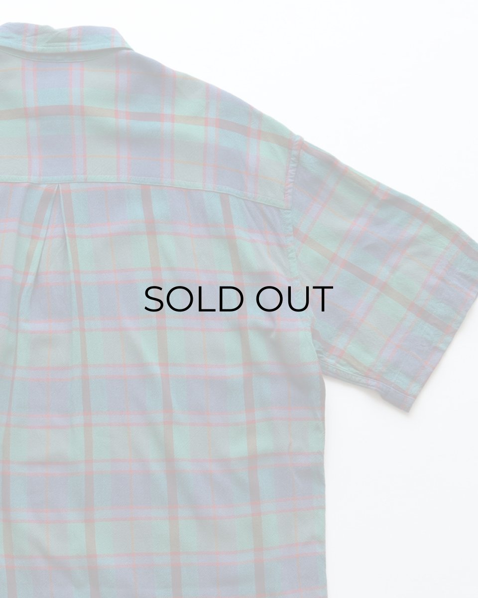 画像5: 〜00's claiborne RAYON CHECK S/S REGULAR COLLAR SHIRT (5)