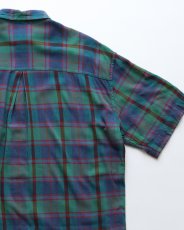 画像5: 〜00's claiborne RAYON CHECK S/S REGULAR COLLAR SHIRT (5)
