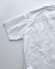 画像5: OLD Gueros COTTON POLYESTER S/S LOOP COLLAR GUAYABERA SHIRT (5)