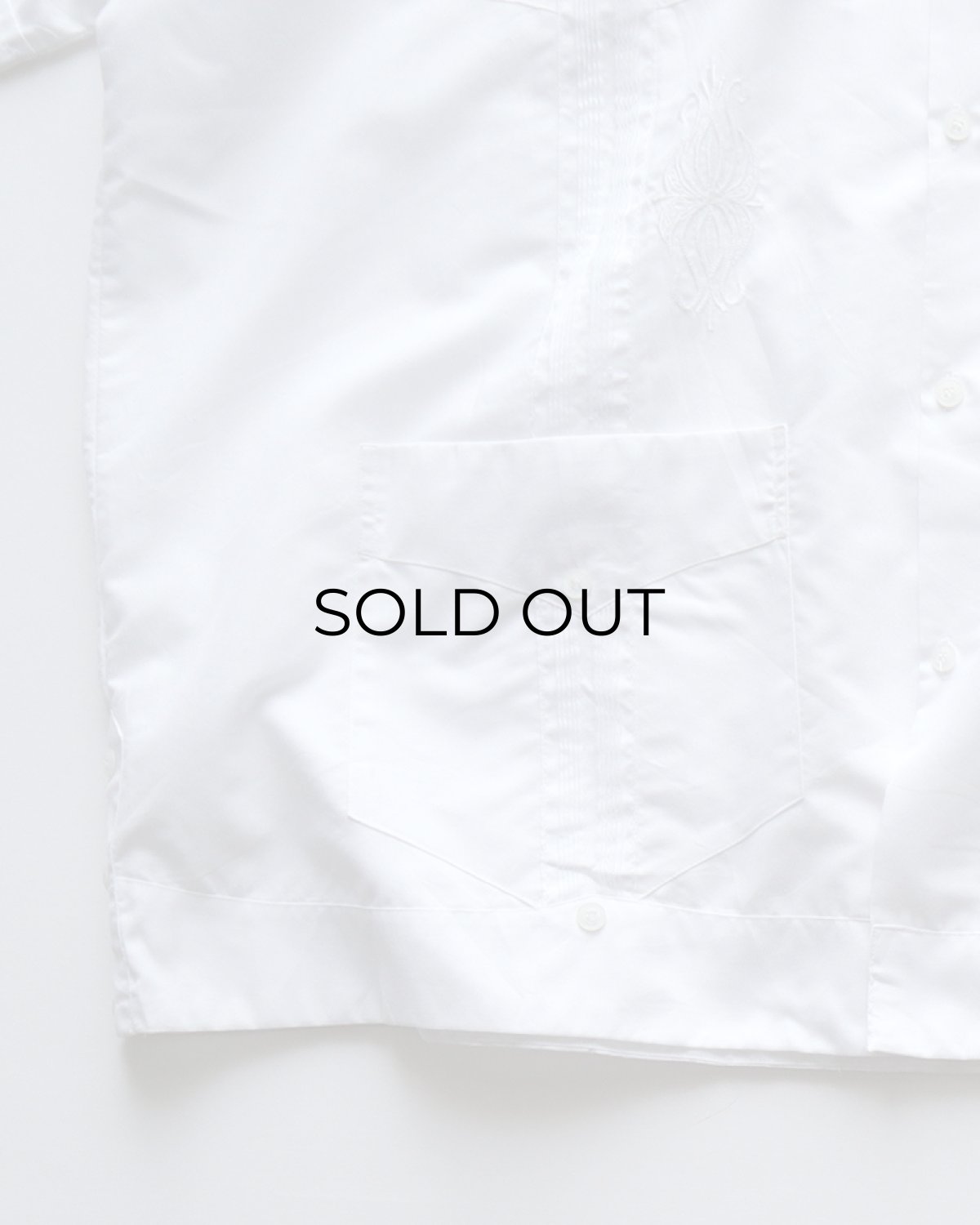 画像4: OLD Gueros COTTON POLYESTER S/S LOOP COLLAR GUAYABERA SHIRT (4)