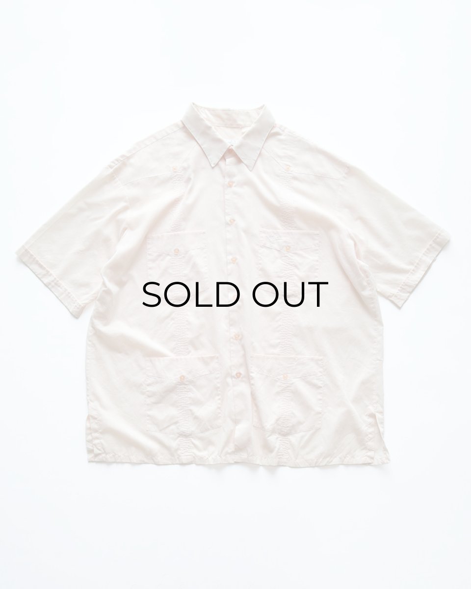 画像1: 80's EDITIONS by VAN HEUSEN COTTON POLYESTER S/S GUAYABERA SHIRT (1)