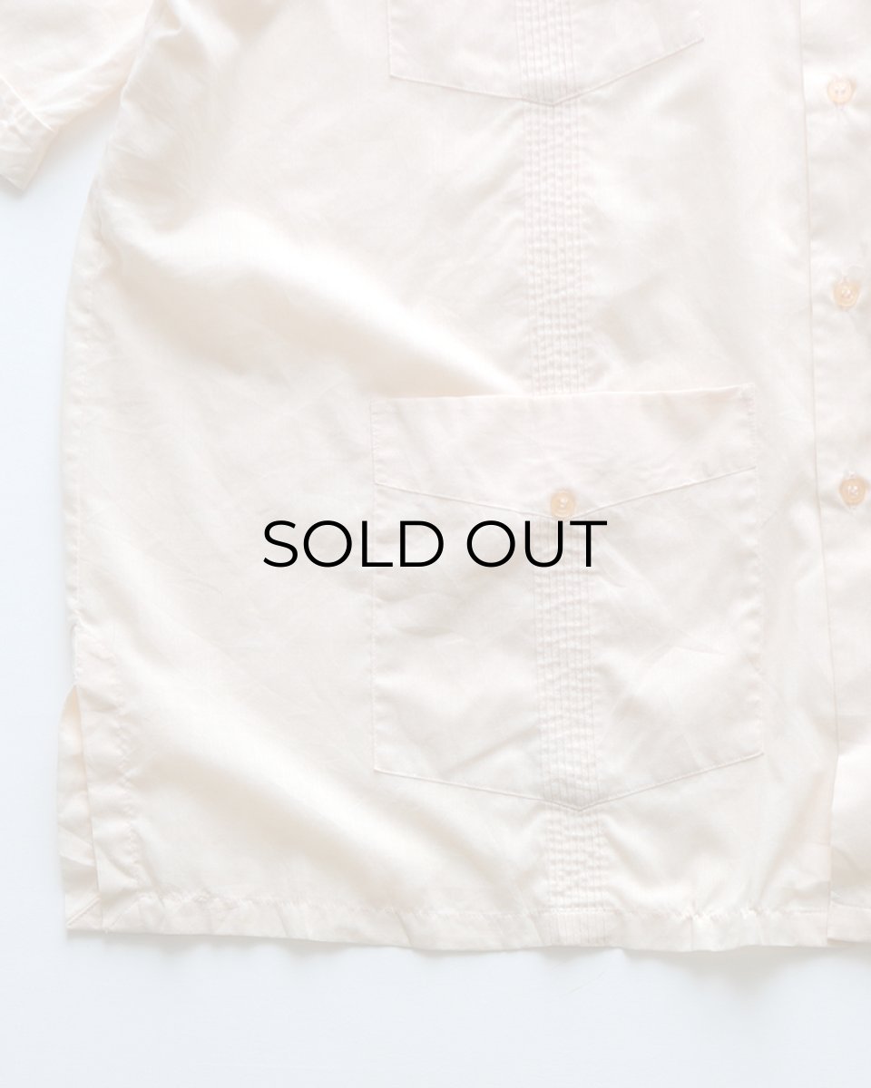 画像4: 80's EDITIONS by VAN HEUSEN COTTON POLYESTER S/S GUAYABERA SHIRT (4)