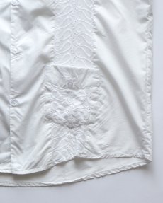 画像4: OLD VatPave COTTON POLYESTER S/S OPEN COLLAR GUAYABERA SHIRT (4)