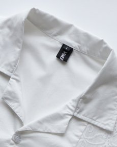 画像6: OLD VatPave COTTON POLYESTER S/S OPEN COLLAR GUAYABERA SHIRT (6)
